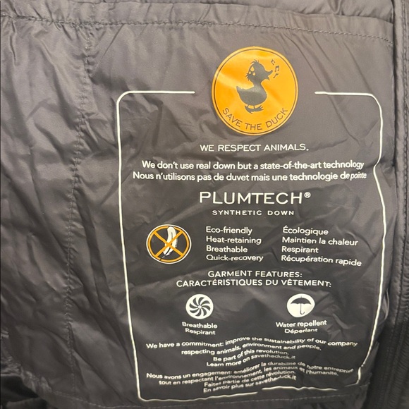 SAVE THE DUCK Women’s Katelyn Water Repellent Puffer Jacket Grey - Picture 9 of 10